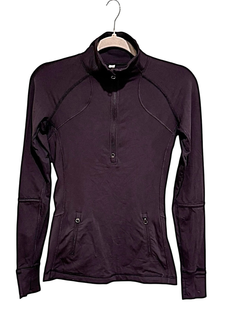 NWOT lululemon athletica Black Long-Sleeve Quarter-Zip Pullover